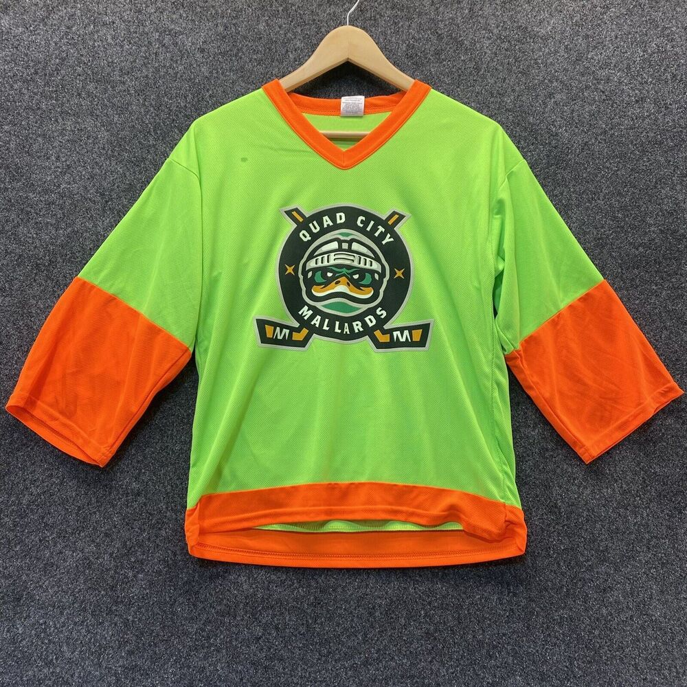 Quad City Mallards Hockey Jersey Minor League Green Retro